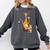 Giraffe Reading Tea Books Coffee Book Lover Graphic Comfort Colors Sweatshirt Pepper