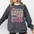 Girls Little Miss Kindergarten Grad 2025 Coquette Graduation Comfort Colors Sweatshirt Pepper