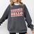Goodbye Middle School Hello High School 8th Grade Graduation Comfort Colors Sweatshirt Pepper