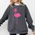 Graduate Cute Pink Flamingo Graduation Comfort Colors Sweatshirt Pepper