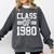 Graduation Class 1980 Comfort Colors Sweatshirt Pepper