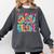 Graduation Peace Sign Out Eighth Grade Tie Dye Hippie Comfort Colors Sweatshirt Pepper