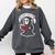 Grim Reaper Bookworm Cute Book Reading Halloween Comfort Colors Sweatshirt Pepper