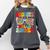 Groovy Goodbye 7th Grade Graduation Hello Summer Kids Comfort Colors Sweatshirt Pepper