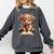 Highland Cow Reading Book Bookworm Comfort Colors Sweatshirt Pepper