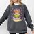 Highland Cow Reading Book Floral Bookworm Comfort Colors Sweatshirt Pepper