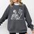 Hilarious Skeleton Holding a Book And Laughing Gothic Comfort Colors Sweatshirt Pepper