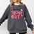 HUGvyn One Loved Teacher Valentine Book Heart Reading Bow Comfort Colors Sweatshirt Pepper