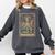 The Introvert Skeleton Tarot Card Coffee Book Lover Comfort Colors Sweatshirt Pepper