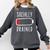 Introvert Socially Drained Battery Comfort Colors Sweatshirt Pepper