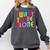 Introvert I Want To Be Alone Retro Wavy Comfort Colors Sweatshirt Pepper