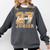 Junior Class 2027 Graduation Back To School Orange Letters Premium Tri-Blend Comfort Colors Sweatshirt Pepper