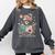 Just A Girl Who Loves Books Messy Bun Book Skeleton Bookworm Comfort Colors Sweatshirt Pepper