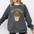Kawaii Grumpy Cactus Not a Hugger Plant Introvert Comfort Colors Sweatshirt Pepper