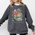 Leer ES Poder Cute Floral Spanish Teacher Book Reading Comfort Colors Sweatshirt Pepper