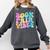 Library Book Fair Vibe Tie Dye School Reading Nostalgic Comfort Colors Sweatshirt Pepper