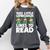 This Little Leprechaun Likes To Read St Patrick's Day Book Comfort Colors Sweatshirt Pepper