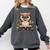 Owl Reading A Book Perched On A Branch Bookworm Comfort Colors Sweatshirt Pepper