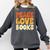 Peace Love Books Men Women Comfort Colors Sweatshirt Pepper