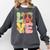 Peace Sign Love Groovy Vibes Costume Nostalgia 1980s Fashion Comfort Colors Sweatshirt Pepper