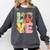Peace Sign Love Groovy Vibes Costume Nostalgia 1980s Fashion Comfort Colors Sweatshirt Pepper