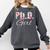 PhD Girl Doctorate Degree Graduation Women Her Psychology Comfort Colors Sweatshirt Pepper