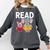 Pig Elephant Reading Cute Book Lover Bookworm Boys Girls Kid Comfort Colors Sweatshirt Pepper