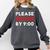 Please Leave By 9 Introvert Party Anti-Social Birthday Comfort Colors Sweatshirt Pepper