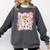 Preppy Coquette Bow Ghost Reading Books Halloween Book Comfort Colors Sweatshirt Pepper