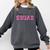 Prom Squad Prom Graduation Class Of 2024 Leopard Matching Comfort Colors Sweatshirt Pepper