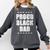 Proud Dad Father's Day Graduation Holiday Comfort Colors Sweatshirt Pepper