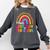 Rainbow Last Day Of 2nd Grade Teacher Student Graduation For Men Women Kids Comfort Colors Sweatshirt Pepper