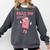 Read 'Em Western Cowgirl Retro Groovy Reading Books Comfort Colors Sweatshirt Pepper