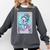 The Reader Retro Reading Skeleton Books Flowers Tarot Card Comfort Colors Sweatshirt Pepper