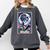 The Reader Tarot Card Reading Skeleton Skull Book Lover Comfort Colors Sweatshirt Pepper