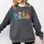 Reading Dinosaur T Rex Dino Book Lover Comfort Colors Sweatshirt Pepper