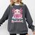 Readsalotl Axolotl Reading Cute Book Lover Bookworm Comfort Colors Sweatshirt Pepper