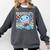 Readsolotl Blue Kawaii Axolotl Book Lover Reading Retro Comfort Colors Sweatshirt Pepper