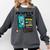 Respect Elders Cellphone Pushing Books In a Wheelchair Comfort Colors Sweatshirt Pepper