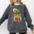 Retro Christmas Ornament Book Christmas Teacher Librarian Comfort Colors Sweatshirt Pepper