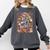 Retro Floral Red & Booked Library Reading 4th Of July Comfort Colors Sweatshirt Pepper