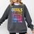 Retro Girls Just Wanna Have Fun Nostalgia 1980s 80's Premium Tri-Blend Comfort Colors Sweatshirt Pepper