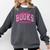 Retro Pink Coquette Bow Valentine Book Lover Varsity Comfort Colors Sweatshirt Pepper