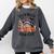Salem WItch Book Club Halloween Raccoon Witch Reading Book Comfort Colors Sweatshirt Pepper