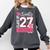 Senior 2027 Class Of 2027 Pink Coquette Bow Graduation Girl Comfort Colors Sweatshirt Pepper