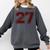 Senior 2027 Maroon Senior Class Of 27 Jersey Graduation Comfort Colors Sweatshirt Pepper