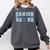 Senior 26 Graduation Class Of 2026 Bow Blue Toile Floral Comfort Colors Sweatshirt Pepper