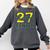 Senior Class Of 2027 Graduation Yellow And Blue On The Back Premium Tri-Blend Comfort Colors Sweatshirt Pepper