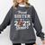 Senior Football Sister Class Of 2025 Graduation Graduate Comfort Colors Sweatshirt Pepper