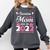 Senior Mom Of A Class Of 2022 Heart School Graduation Comfort Colors Sweatshirt Pepper